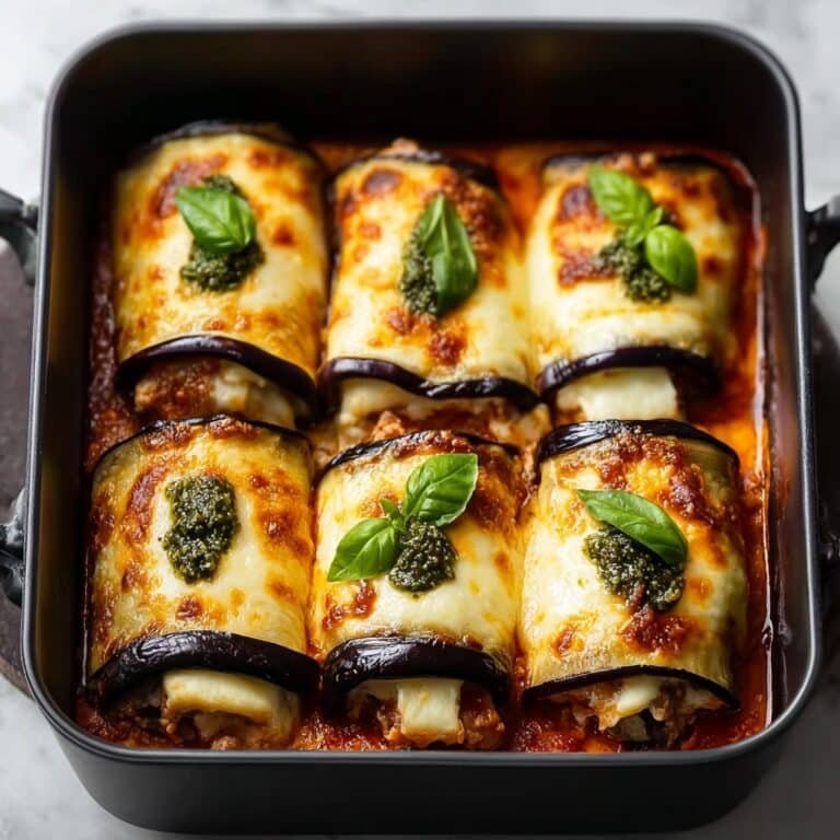 Eggplant Roll-Ups with Creamy Ricotta and Basil Recipe