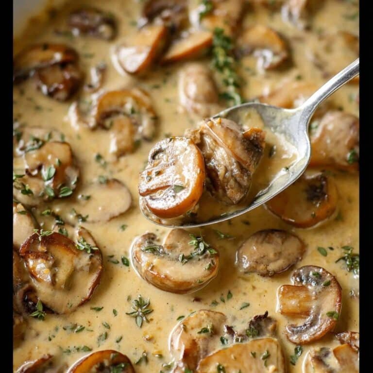 Creamy Mushroom Sauce with Wine, Parmesan, and Thyme Recipe