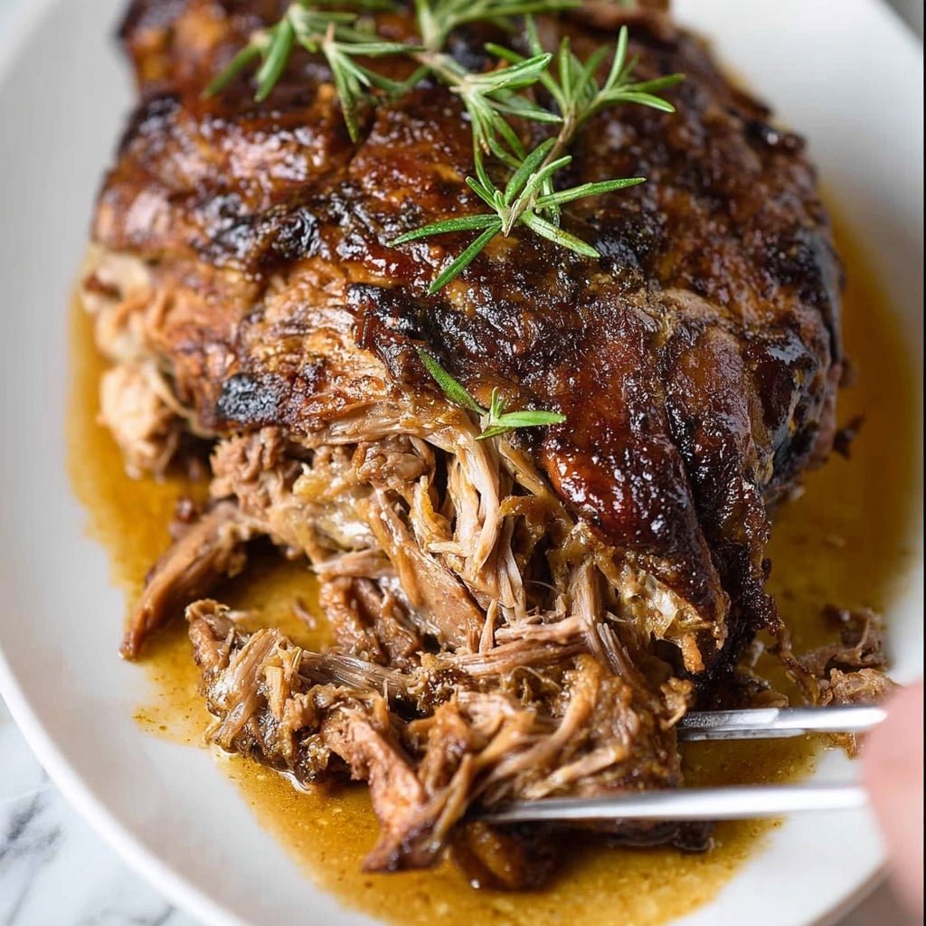 Slow Roast Leg of Lamb with Garlic, Rosemary, and Rich Gravy Recipe