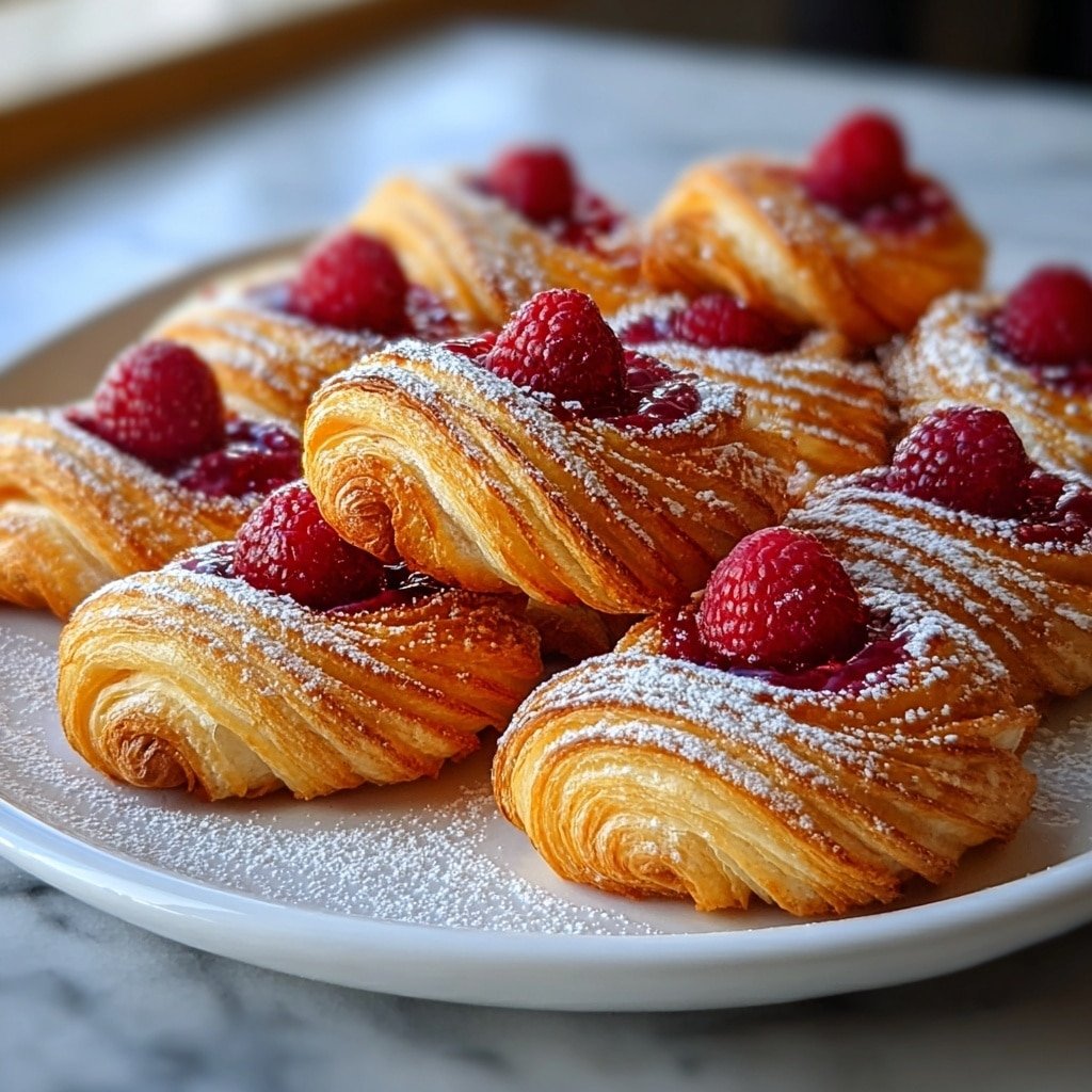 Flaky Raspberry Pastry Twists Recipe
